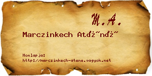 Marczinkech Aténé névjegykártya